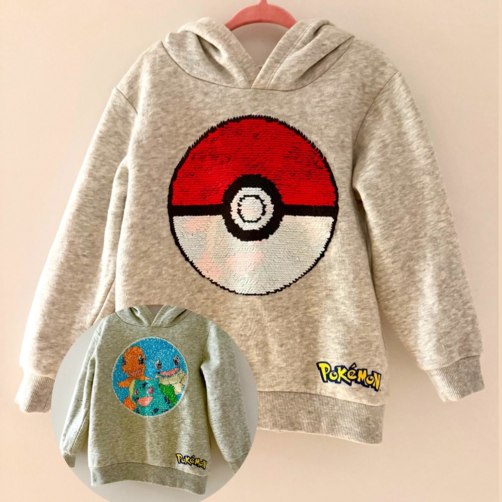 Pokémon & H&M reversible sequin unisex hoodie